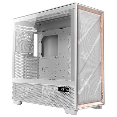 Antec Flux Pro bílá / E-ATX / 2x USB-A 3.0 / 1x USB-C / 4x 140mm + 2x 120mm / bez zdroje / průhledná bočnice  