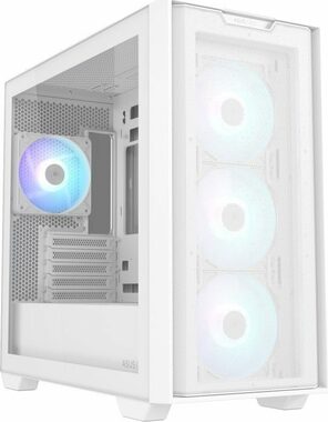 Rozbaleno - ASUS A21 PLUS bílá / Micro-ATX / 2x USB-A 3.2 / 4x 120mm / bez zdroje / průhledná bočnice / rozbaleno