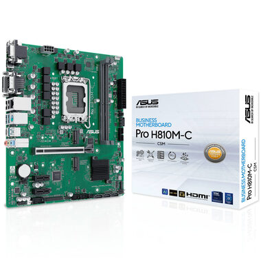 ASUS PRO H810M-C-CSM / H810 / LGA 1851 / 2x DDR5 / PCIex16 / GLAN / mATX