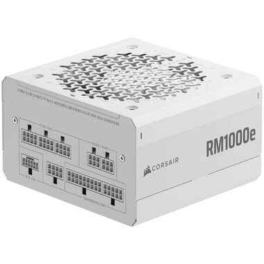 Corsair RM1000e bílá / 1000W / 80PLUS Gold / Plně modulární / 120 mm / Aktivní PFC