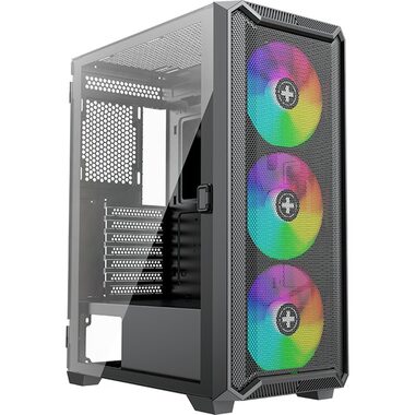 Xilence XILENT BLADE II X613 černá / ATX / 1x USB-A 2.0 / 1x USB-A 3,0 / 3x 120mm ARGB / bez zdroje / průhledná bočnice 