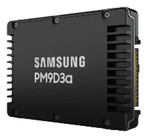 SAMSUNG PM9D3a 3.84 TB / 2.5" / PCI Express 5.0 NVMe / R: 12000 MBps / W: 6000 MBps / IOPS: 2000K&250K / 5y 