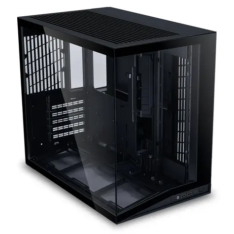 Lian Li O11 Dynamic Mini V2 černá / PC skříň / ATX / Bez zdroje / 2x USB-A 3.0 + 1x USB-C 3.1 / průhledná bočnice
