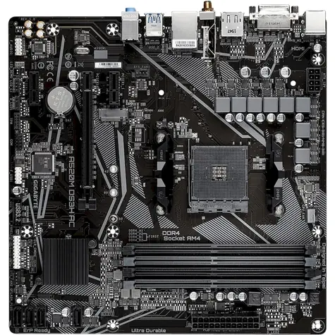 Gigabyte A520M DS3H AC / AMD A520 / AM4 / 4x DDR4 / PCIEx16 / 1x GLAN / mATX