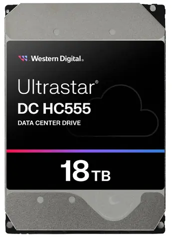 WD Ultrastar DC HC555 18TB / HDD / 3.5" SAS III / 7 200 rpm / 512MB cache / 5y / pro datová centra