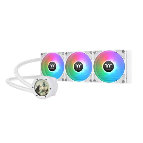 Thermaltake TH360 V2 Ultra ARGB Snow Edition bílá / AIO vodní chladič CPU / 3x 120 mm / 2000 RPM @ 25.8 dB / 57.05 CFM