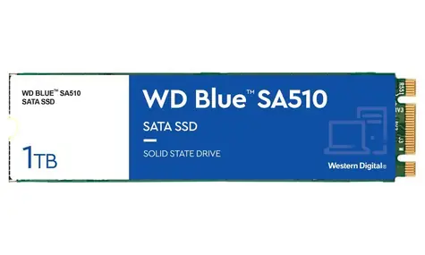 rOZBALENO - WD Blue SA510 1TB / M.2 SSD 2280 / SATA III / TLC / R: 560MBps / W: 520 MBps / 5y / rozbaleno