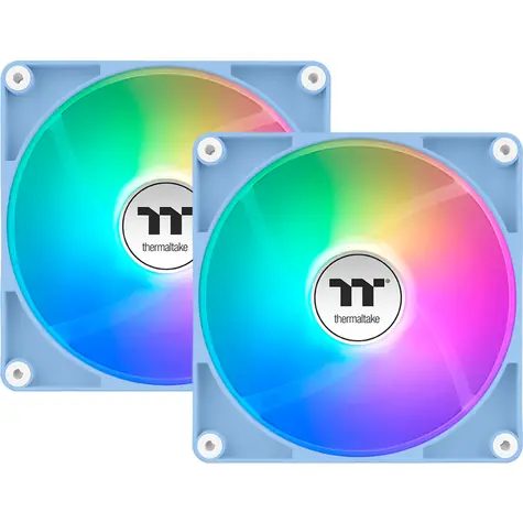 Thermaltake CT120 Reverse ARGB Sync PC Cooling Fan modrá / Hydraulic Bearing / 120mm / 31.2dB @ 2000rpm / 4 pin / 2ks