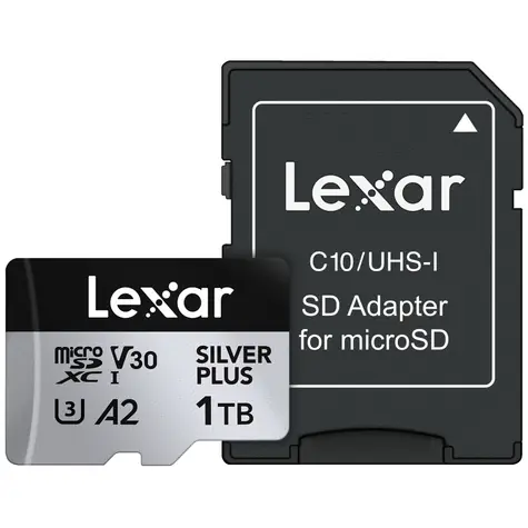 Lexar Professional SILVER PLUS microSDXC 1TB / čtení: 205MBps / zápis: 150MBps / UHS-I / V30