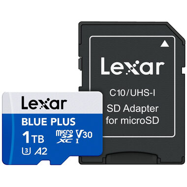 Lexar BLUE PLUS microSDHC/microSDXC 1TB / čtení: 160MBps / UHS-I / V30