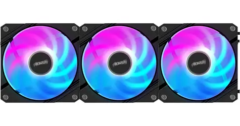Rozbaleno - GIGABYTE AORUS EZ CHAIN FAN 120 3ks / 120mm / 60 CFM / 600-2000 RPM / 29 Db / rozbaleno
