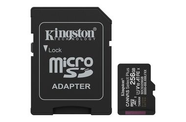 Rozbaleno - Kingston Canvas Select Plus Gen3 microSDXC 256GB s adaptérem / UHS-I V30 / U3  / rozbaleno