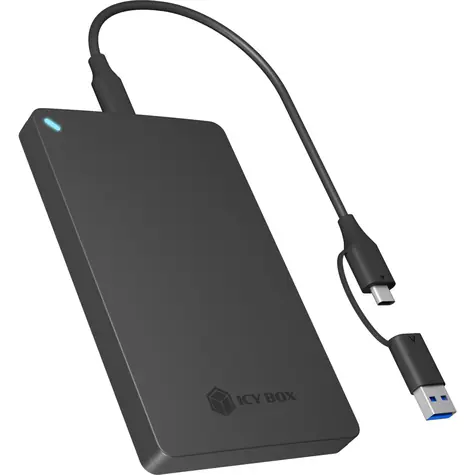 Icy Box IB-201T-CU31 černá / externí box pro 2.5" SATA HDD/SSD / USB-A / USB-C 