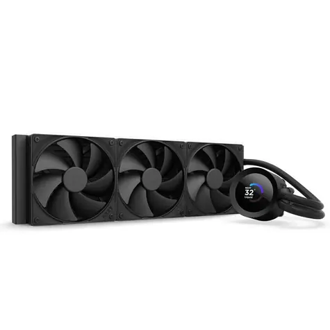 NZXT Kraken Plus 360 V2 černá / 3x 120mm / Fluid Dynamic Bearing / 30 dB @ 2000 RPM / 73.47 CFM / LCD / AMD + Intel
