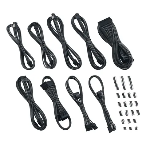 Rozbaleno - CableMod Classic ModMesh C-Series Kabel Kit pro Corsair AXi & HXi & R - carbon / rozbaleno