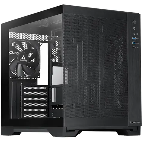 CHIEFTEC VISIO AIR černá / ATX / 2x USB-A 3.0 / 1x USB-C 3.2 / 3x 140mm / bez zdroje / průhledná bočnice 