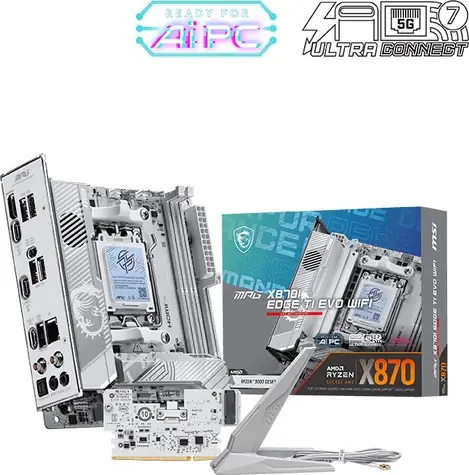 MSI MPG X870I EDGE TI EVO WIFI / AMD X870 / DDR5 / SATA III RAID / USB / 5GLAN / M.2 / sc.AM5 / mini-ITX