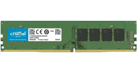 Crucial 8GB (1x8GB) 3200 MHz / DDR4 / DIMM / CL22 / Non-ECC / 1.2V
