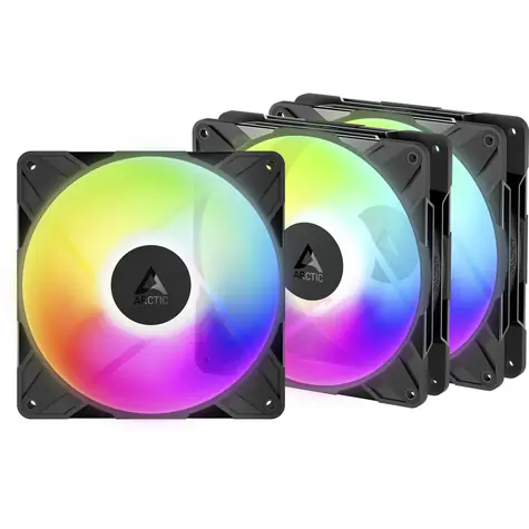 ARCTIC P14 Pro Reverse A-RGB (3ks) černá / 140 mm / 2650 RPM / 98 CFM / 4-pin