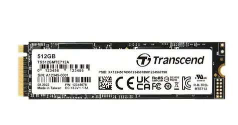 Transcend MTE712A-VS1 512GB Industrial SSD disk M.2 2280 / PCIe Gen4x4 / M-Key / 3D TLC BiCS5 / PE: 3K