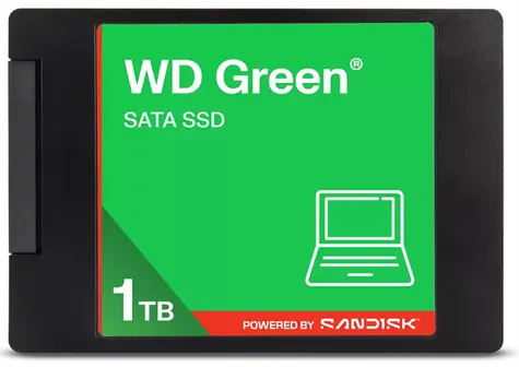 WD Green SATA 1 TB / 2.5" SATA III / SATA 6Gbps / R: 545MBps / W: 600 MBps / TLC / 5y