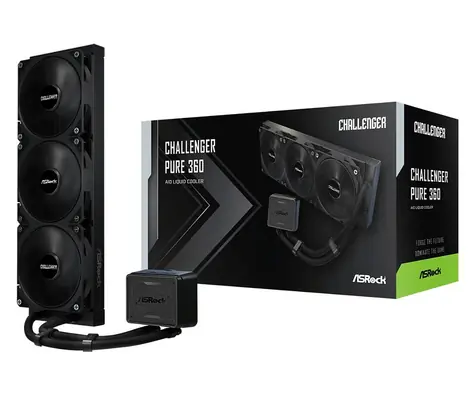ASRock Challenger Pure 360 černá / 3x 120mm / 27 dB @ 1800 RPM / 53.9 CFM / AMD + Intel