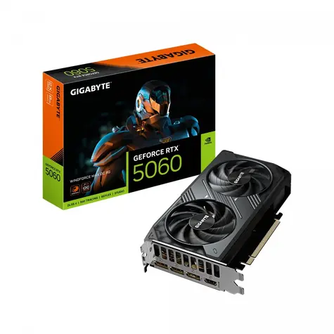 GIGABYTE GeForce RTX 5060 WINDFORCE MAX OC 8GB / 2512MHz / 8GB GDDR7 / 128-bit / 1x HDMI + 3x DP / 550W (8)
