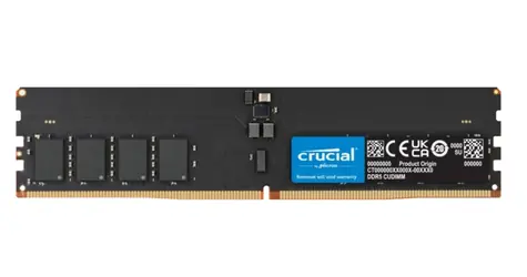 Crucial 32GB (1x32GB) DDR5 6400MHz / DDR5 / CUDIMM / CL52 / 1.1V