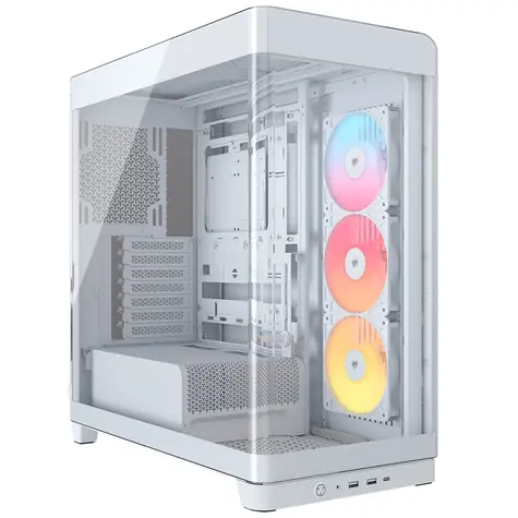 Corsair FRAME 4500X RS-R ARGB bílá / E-ATX / 2x USB-A / 1x USB-C / 3x 120mm / bez zdroje / průhledná bočnice 