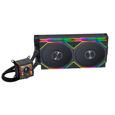 Lian Li GALAHAD II LCD 280 TL AIO černá / 2x 140 mm / ARGB podsvícení / 2300 RPM / 32 dB / Intel + AMD