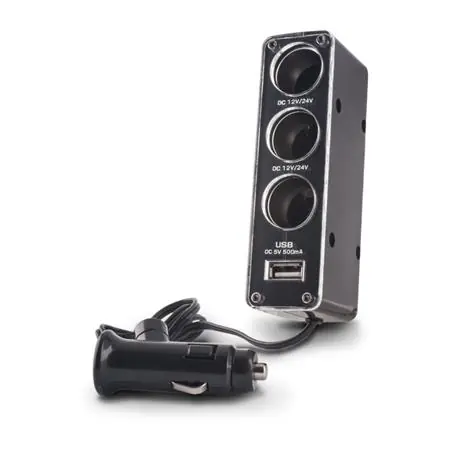 Forever Autonabíječka TFO ADAPTÉR 1-3 + USB černá