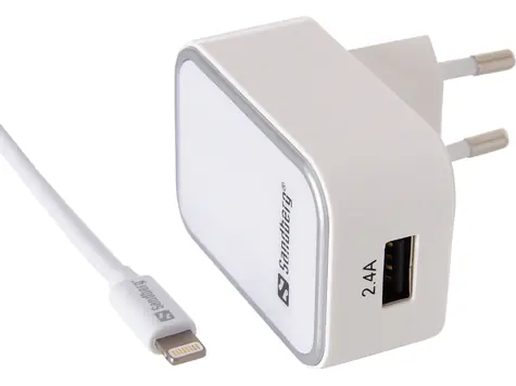Sandberg AC nabíječka EU s kabelem Lightning / USB 2.4A