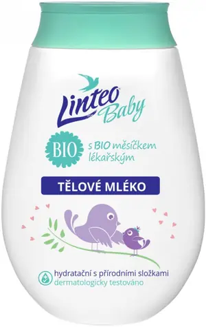 Linteo BABY s BIO měsíčkem lékařským / Tělové mléko / 250ml / dětské