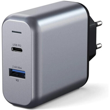 Satechi 30W Wall Charger šedá / nabíječka / USB-C / USB-A / PD 18W