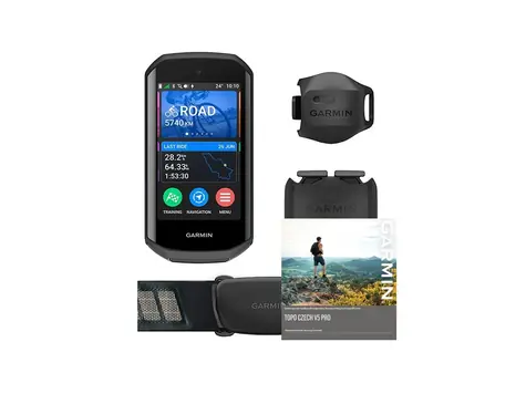 Garmin Edge 1050 Bundle / Cyklopočítač / 3.5" LCD / 480 x 800 px / GPS / Bluetooth / ANT+ / Wi-Fi / IPX7