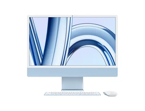 Apple iMac 24 4.5K M3 (2023) modrá / 24" / Apple M3 / 8GB / 512GB SSD / Apple 10-core / macOS