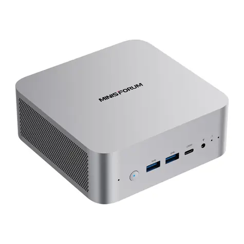 Minis Forum X1-255 barebone stříbrná / AMD Ryzen 7 H255 3.8GHz / 2x DDR5 až 64GB / 2x SSD slot M.2 2280
