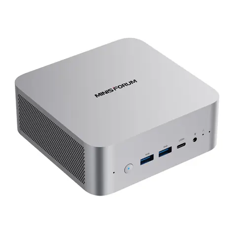 Minis Forum M1 Pro-125H barebone stříbrná / Intel Core Ultra 5 125H 1.2GHz / 2x DDR5 až 128GB / 2x SSD slot M.2 2280