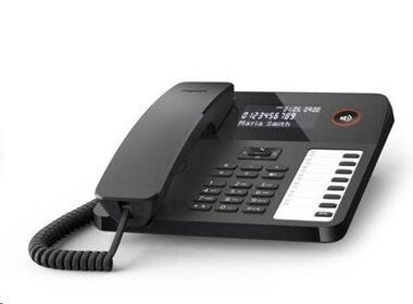 Gigaset DESK 600 černá / drátový telefon / displej