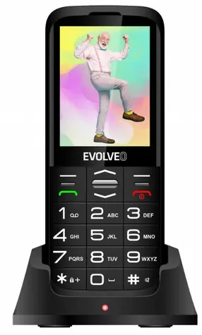 EVOLVEO EasyPhone XO + nabíjecí stojánek černá / 2.8" / 0.3MP / DualSIM / microSDHC