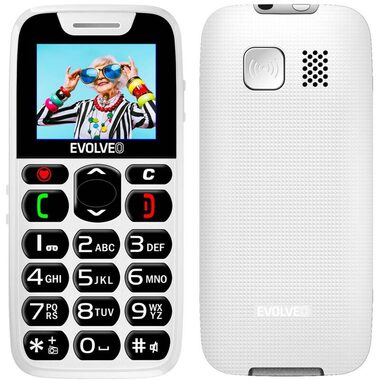 EVOLVEO EasyPhone bílá / 1.8" / SOS / microSDHC