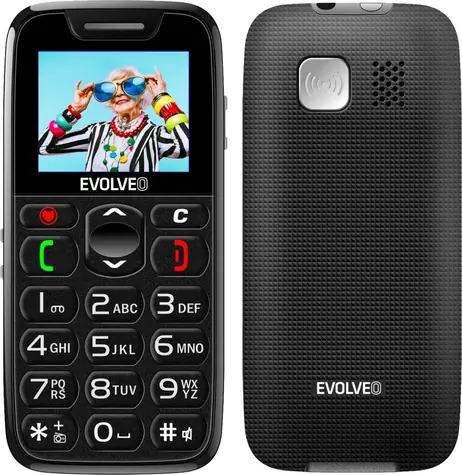 EVOLVEO EasyPhone XO + stojánek černá / 1.8" / SOS / Bluetooth / microSDHC