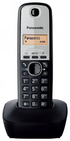 Rozbaleno - Panasonic KX-TG1911FXG černo-šedá / DECT bezdrátový telefon / 1-řádkový displej / české menu / rozbaleno
