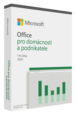 Microsoft Office 2024 pro domácnosti a podnikatele CZ / PC & Mac / 64 bit / Bez média / Krabicová licence