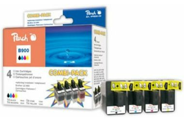 Peach LC-900 alternativní cartridge pro Brother / DCP-110C, DCP-115C / 1x 19 + 3x 12 ml / MultiPack