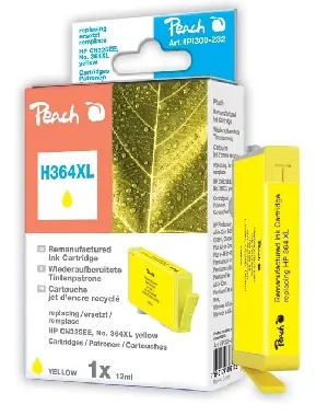 Peach inkoustová patrona s cipem žlutá, kompatibilní s  HP CB325EE, No. 364XL