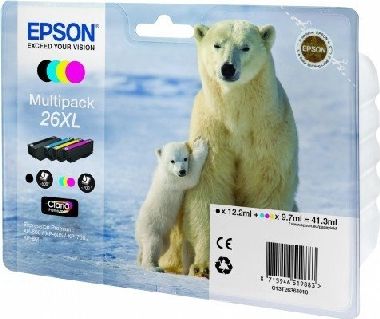Epson T26364010 originální cartridge XL / XP-700 / Barevná (CMYK)