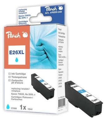 Peach T2632 alternativní cartridge / 26XL / pro Epson XP-600 / cyan