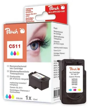 Peach Canon C511 3-barevná / kompatibilní s CL-511 / 13ml