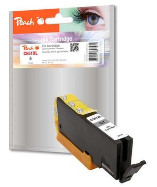 Peach CLI-551XL alternativní cartridge s čipem / Pixma MG5450 / 13ml / šedá